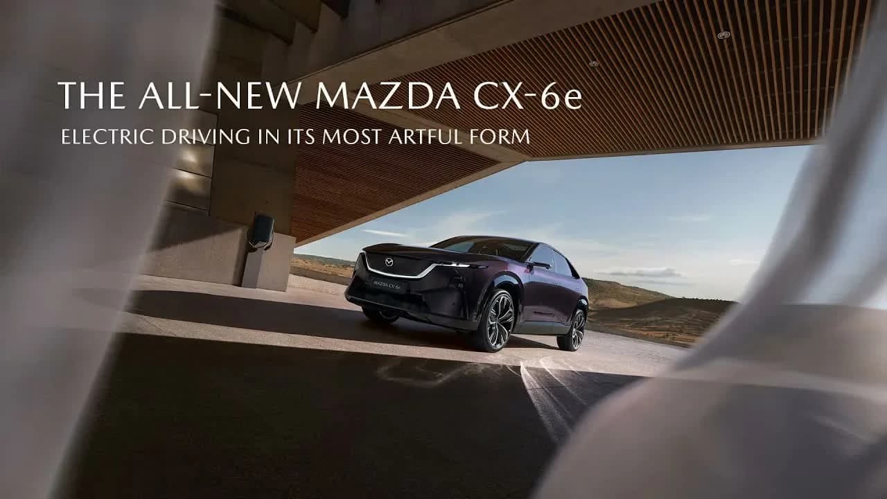 Mazda CX-6e: A Sleek 258-HP Electric SUV With Up To 484 km Range And A 26-Inch Display
